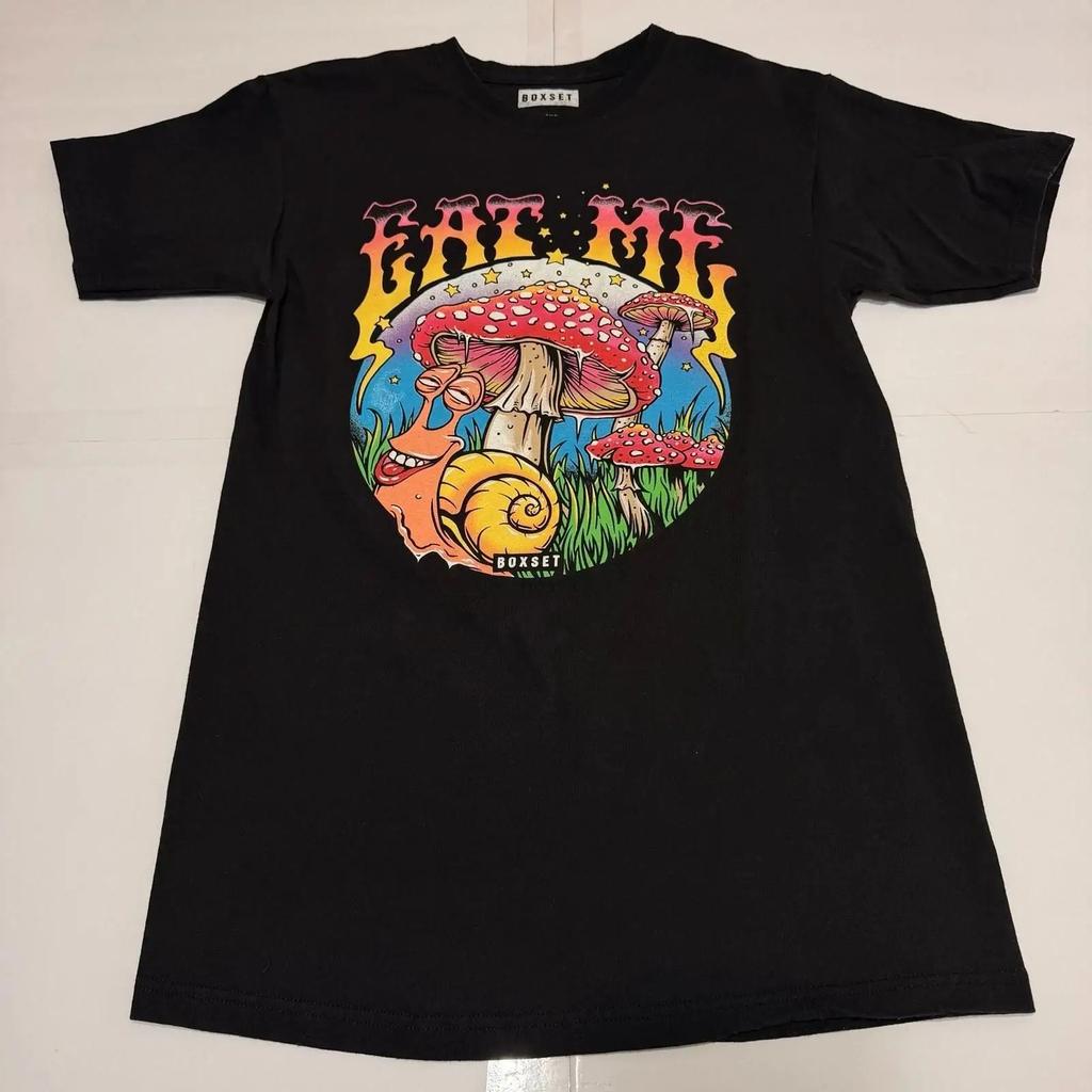 Boxset Eat Me Psychedelic Mushroom And Snail T Shirt Size M Vintage Stretched Soft Stylish Breathable Comfortable Casual