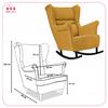 Zoja Rocking Chair, Scandinavian, Family Meble, Yellow, Dirty Gold