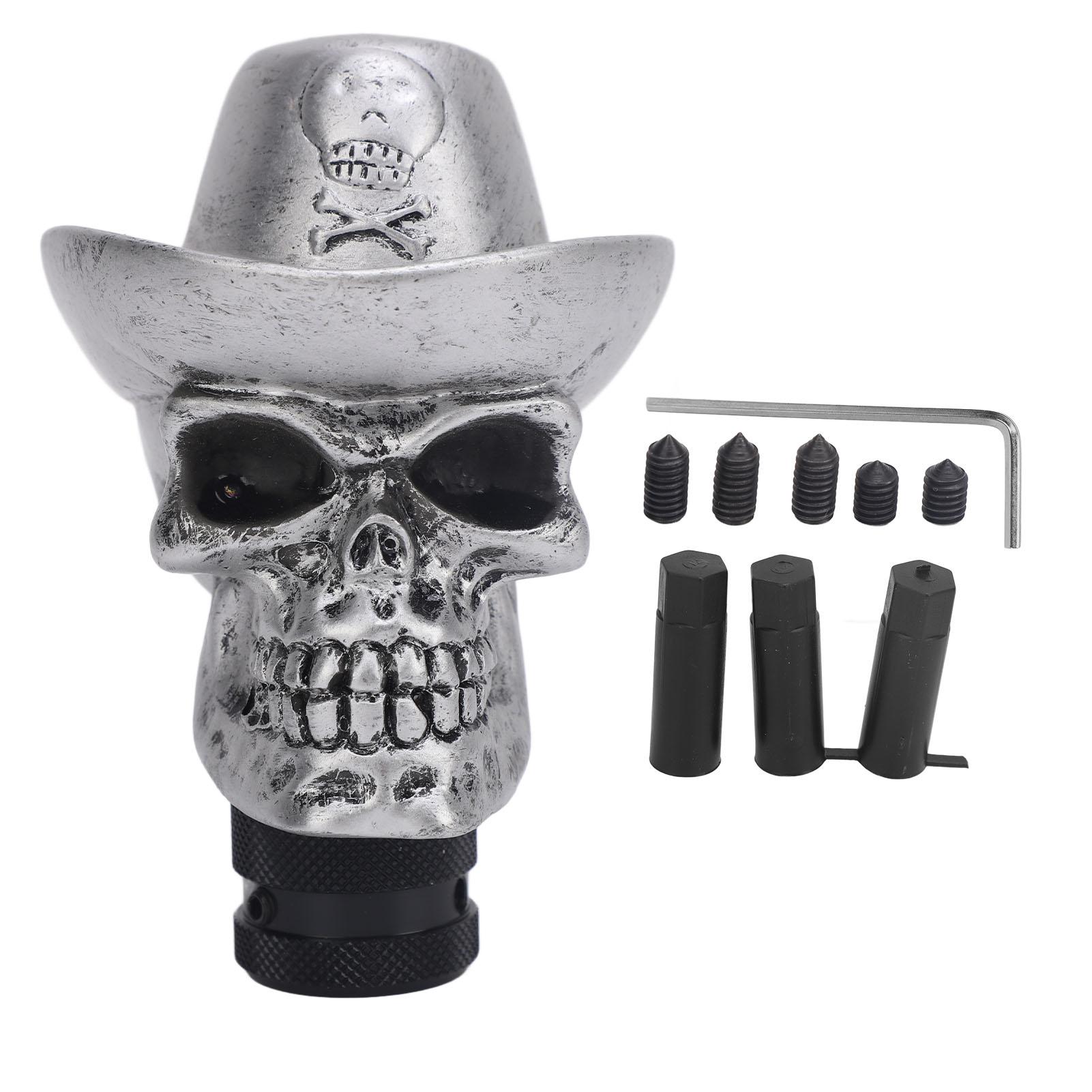 

Skull Head Gear Shift Knob with 3 Adapters Cool Looking Enhance Driving Experience Gear Lever антична бронзова кольору