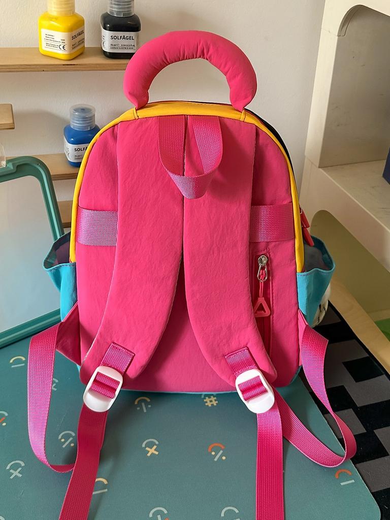 Schoolbag Vitality Dopamine Rainbow Contrasting Color Backpack Japanese and Korean Style Soft Girl Summer Travel Full of Vitality Small Backpack
