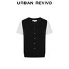 UR Women's Faux Two-Piece Color Block Knit Tee