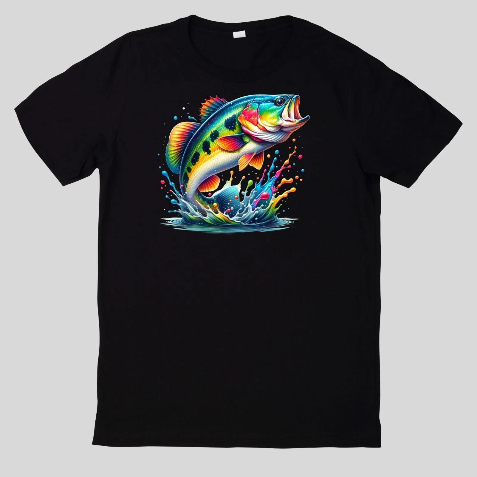 T-Shirt Aquarell Lustiges Bassangeln XL