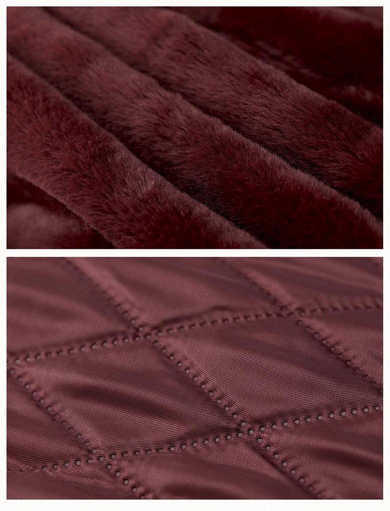 Women's 2024 Winter Hooded Fleece-Lined Parka, Plus Size, Casual, Thick Cotton Coat for Middle-Aged Moms