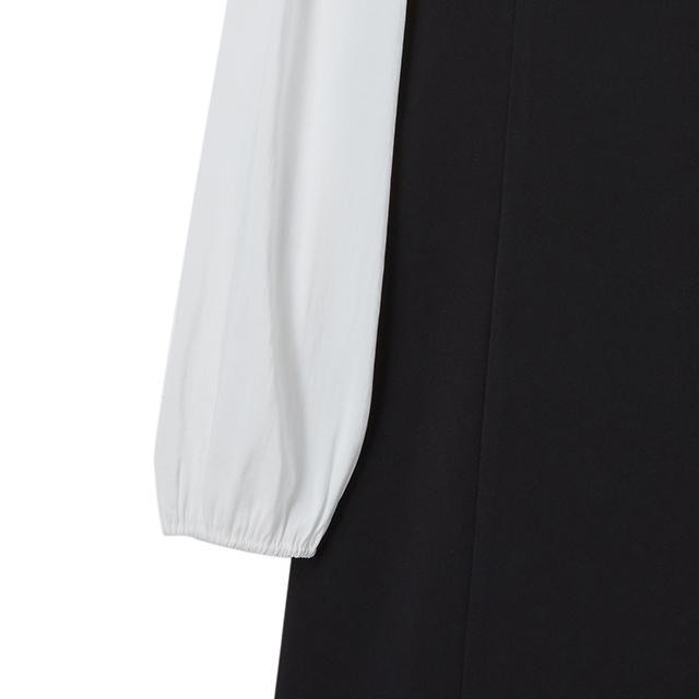 Rap Square Neck Shirred Color Block Mini Dress Ar1Wo364