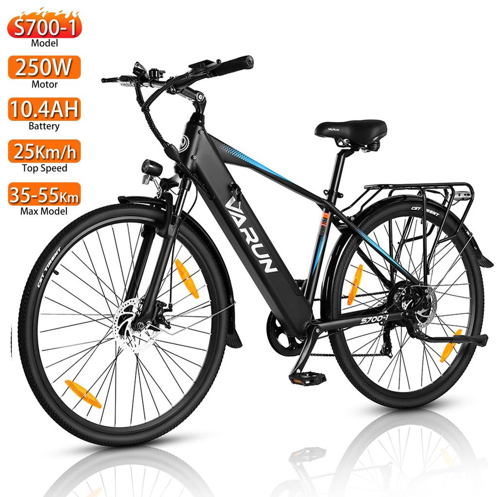 Electric Scooter Varun S700 250W Motor Dual Disc Brake 48V 10.4AH Adult E-bike Top Speed 25Km/h 27.5"x1.95" Tire