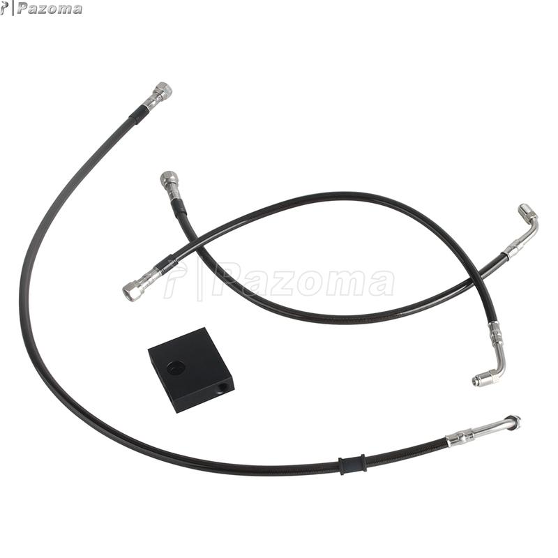 45° 180° 0° Motorcycle Cylinder Banjo Motorcycle Brake Hose Hydraulic Line Cable For Harley Dyna Fat Bob FXDF Low Rider FXDL ABS