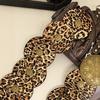 Stylish Leopard Wide Belt for Adult Western Waistband Ethnic PU Leather Embossing Buckle Waiststrap for Formal Dresses