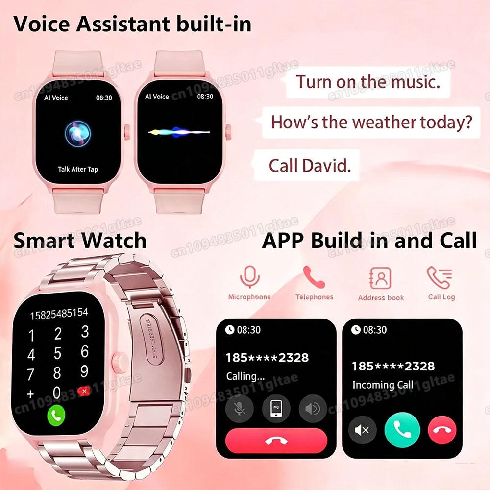 Smartwatch Men Dial to Answer Calls Calorie Tracking Heart Rate Blood Oxygen Monitoring Bluetooth Smart Watches Women Pk HT30 2