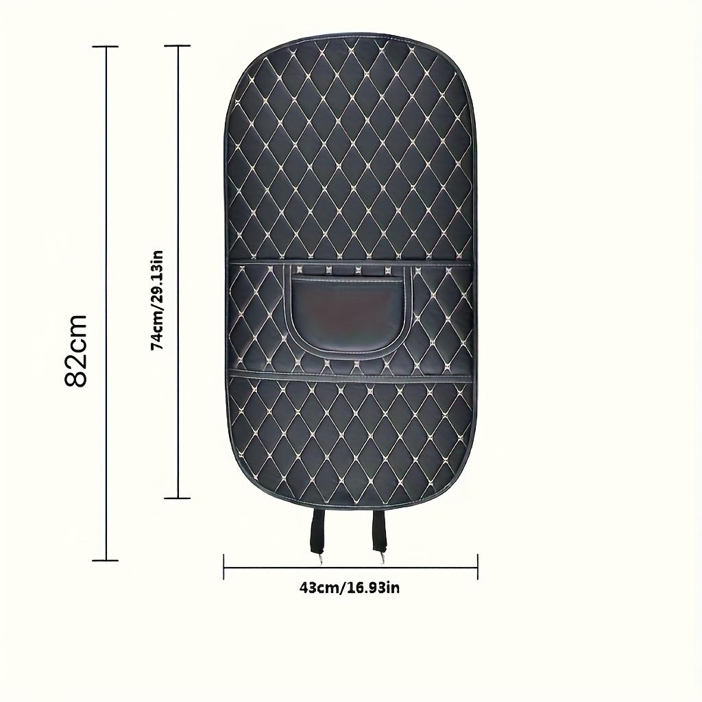 Faux Leather Car Seat Back Protector Pad - Anti-Kick Design, Durable & Easy-Clean, Fits All Car Seats, Backseat Cushion for Car Seat
