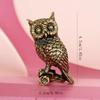 Vintage Solid Brass Owl Statue Collectible Home & Office Decor Animal Sculpture Intricate Detailing Ideal for Display Owl Decor