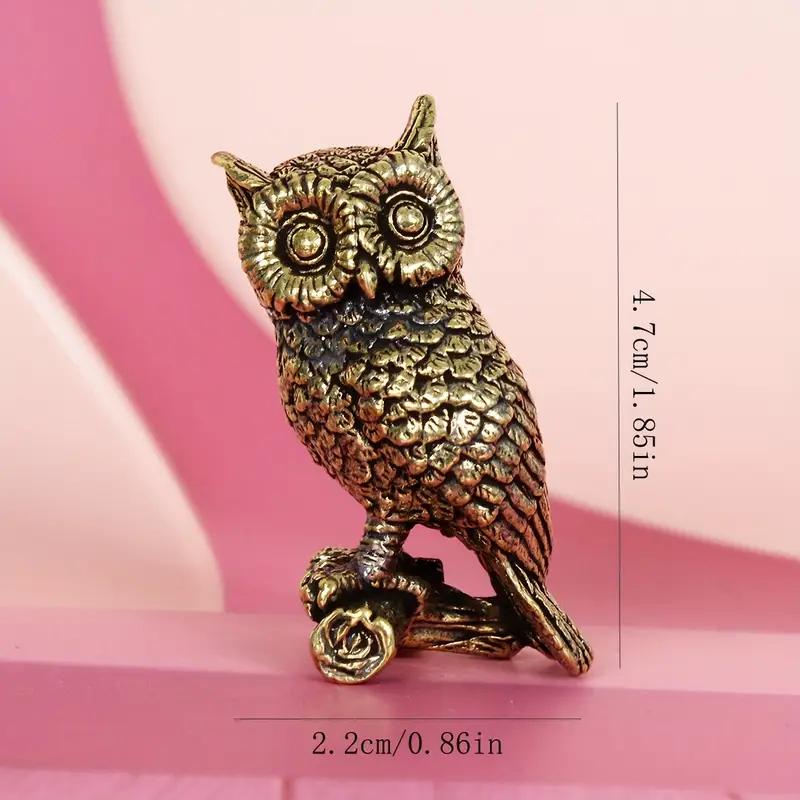 Vintage Solid Brass Owl Statue Collectible Home & Office Decor Animal Sculpture Intricate Detailing Ideal for Display Owl Decor