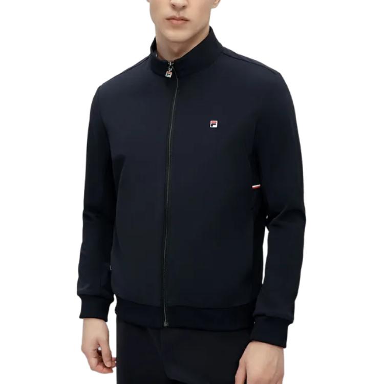 FILA Solid Color Stand Collar Woven Jacket Men Jackets Legendary-Blue F11M411705F-NV