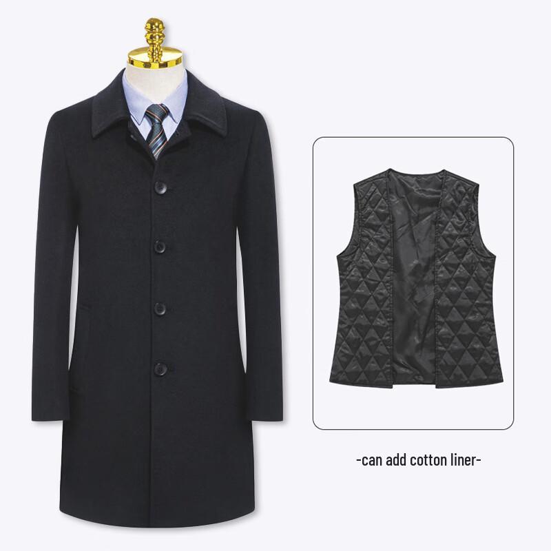 Men's Professional Wool Blend Mid-Length Overcoat