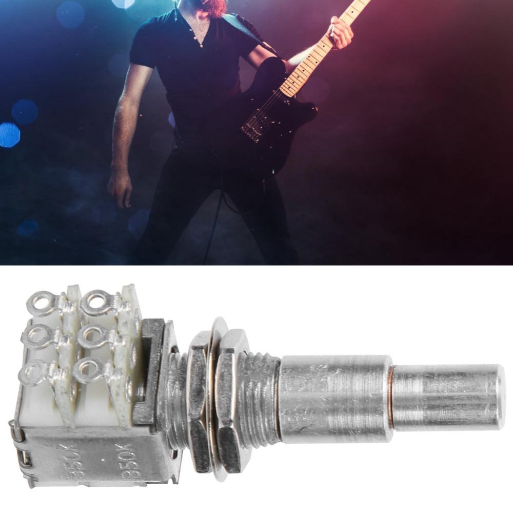 2PCS B50K Value Bass Guitar Potentiometer Metal B50K Potentiometer  Electric Bass Guitar