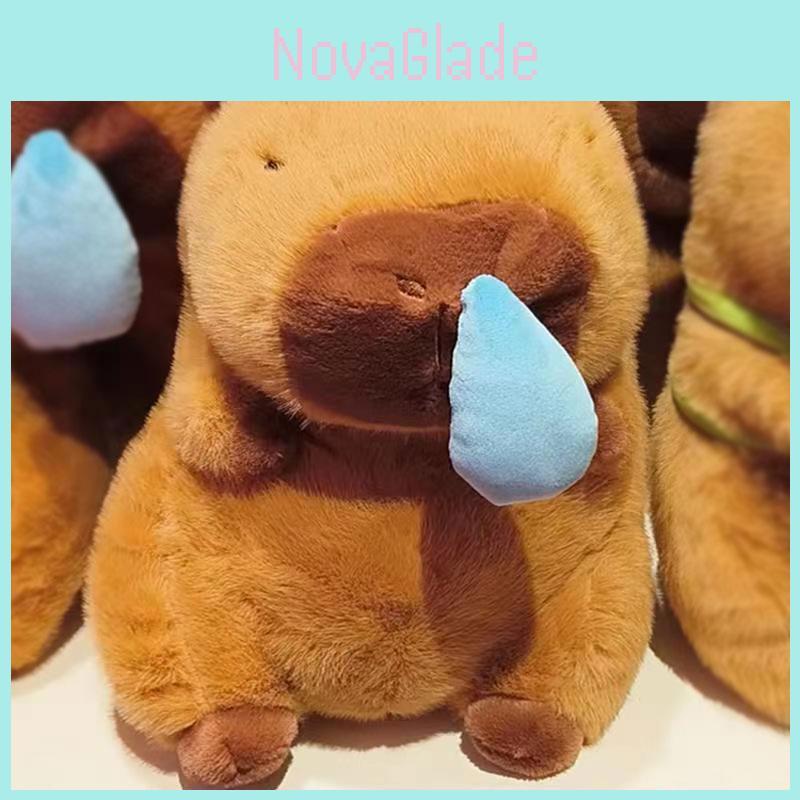 Cute Nose-picking Capybara Plush Toy Pullable And Vibrating Pendant With Cartoon Character 35cm