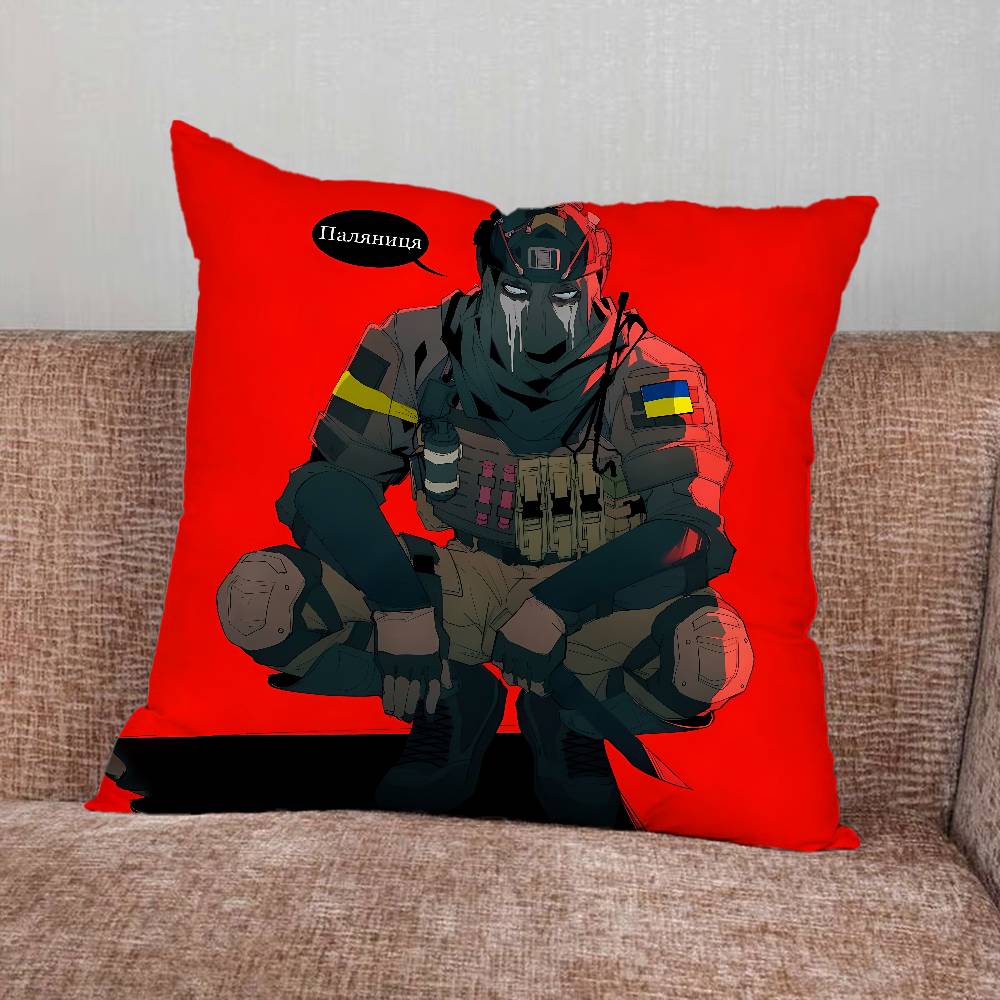 C-Cod C-Call of Duty Simon Ghost Riley Federa per Cuscino per Casa Camera da Letto Auto Ufficio Decorazione Soggiorno Copricuscino per Divano