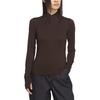 Adidas Solid Color Stand Collar Zipper Slim Fit Long Sleeve T-Shirt Women tops KH2643