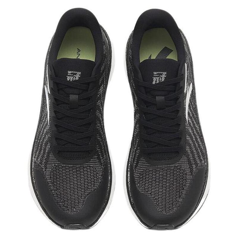 Anta Champion Series Shock Absorbers With Slip Resistant Features Low Top Running Shoes Men's Black Silver Sneakers 112335582S-11