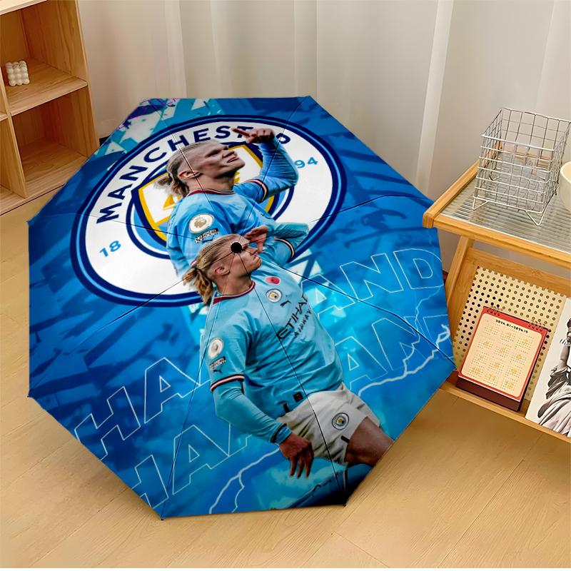 H-Haaland Umbrella with Automatic Open/Close & Self-8-Rib Heavy-Duty Umbrella, Compact Travel Umbrella Suitable for Outdoor