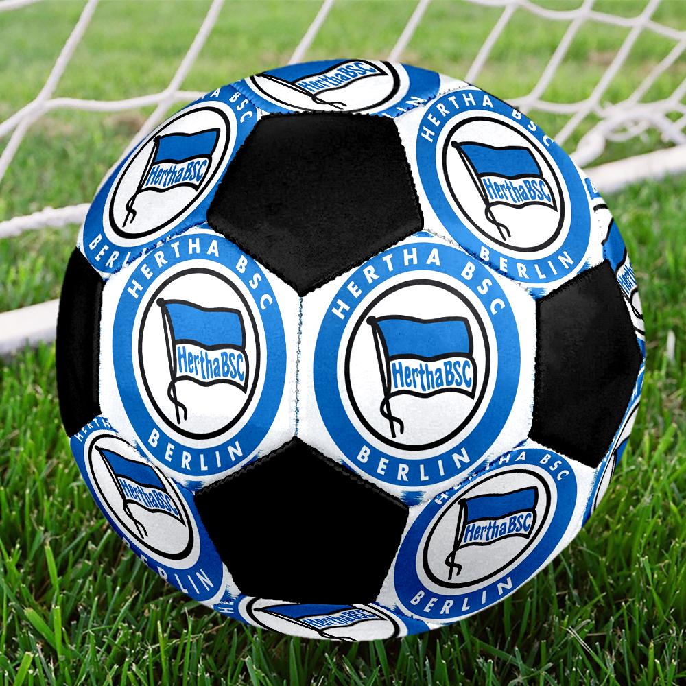 SIZE 5 Hertha BSC Soccer Ball Colorful All Ages Machine Stitched PVC Competition Ready Durable High-Bounce
