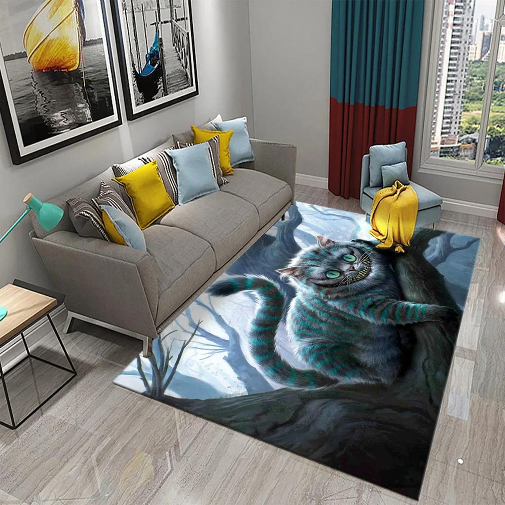 3D Cute Fantasy Cartoon Cat Carpet for Bathroom Kitchen Entrance Anti-Slip Mats Bedroom Doormat Living Room Welcome Decor Mats