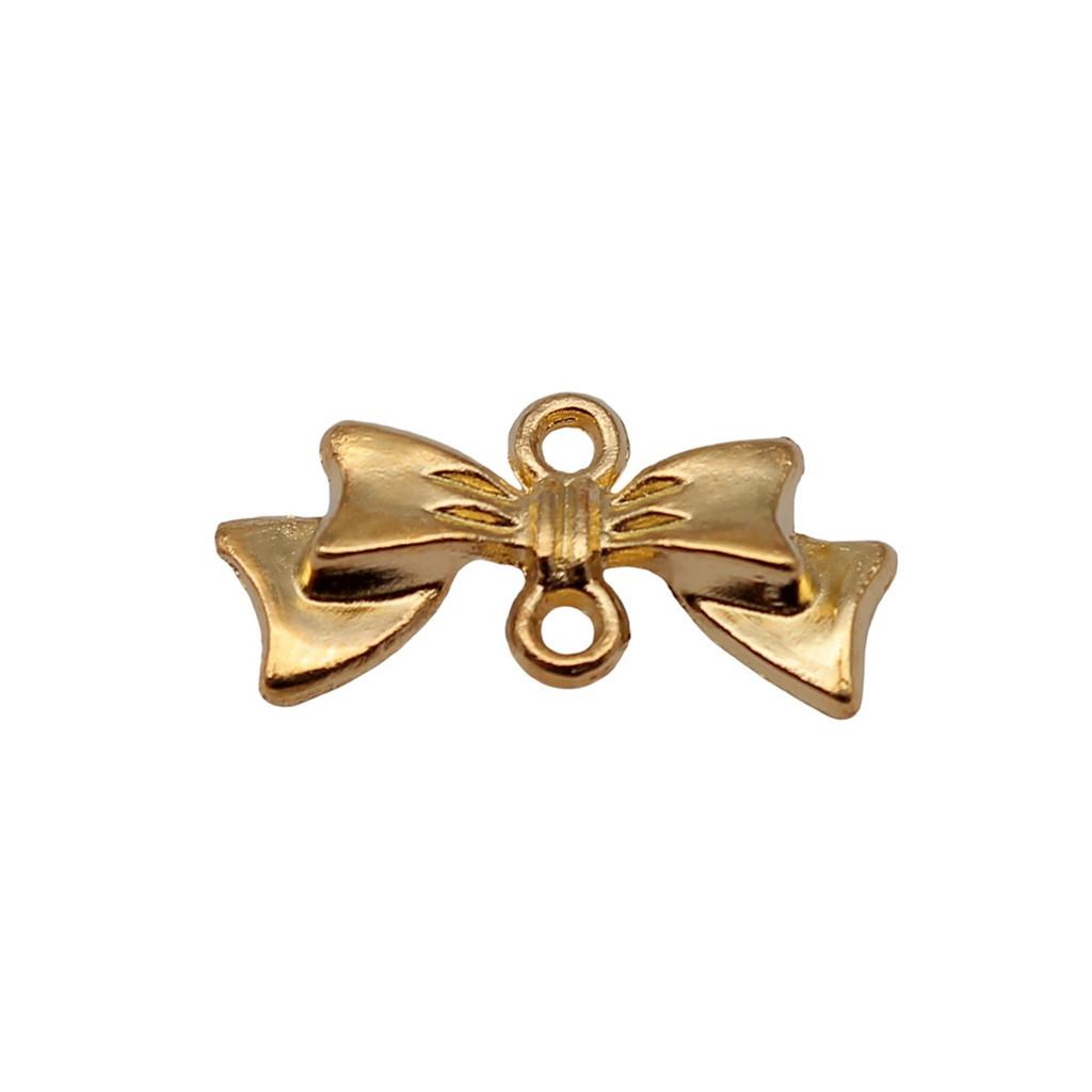 Double Hole Bow Connectors Cute Ribbon Charms For Earring And Bracelet Making