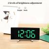 Mirror Digital Alarm Clock Temperature Date Night Mode Snooze USB Powered Always On Table Clock 12/24H Anti-disturb LED Clock