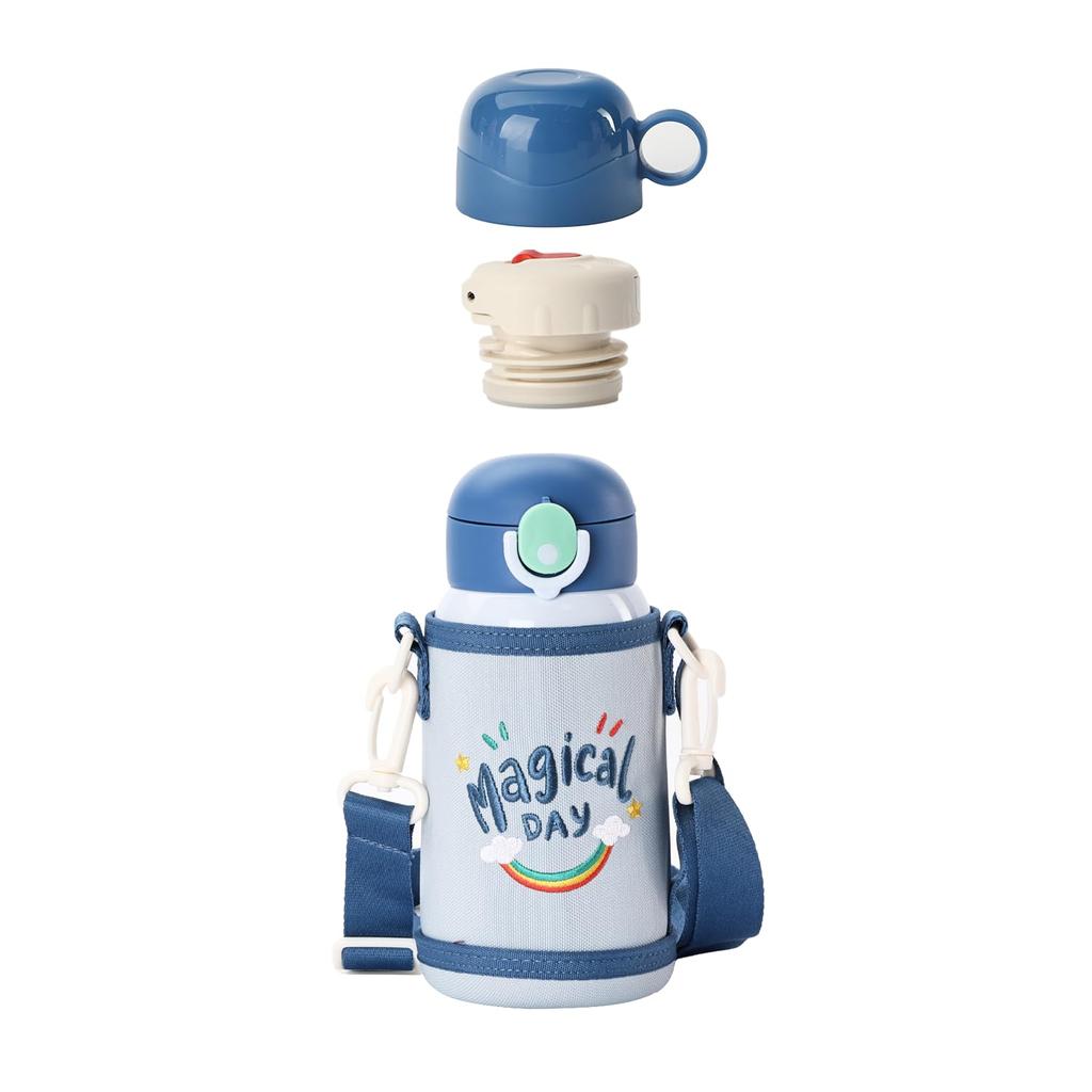 SANTECO MARA Thermos Water for with Direct Sports Drink Carbonated Drink Keeps Drinks Cold or Vacuum Wide 316 Stainless Stylish and Cute Design for