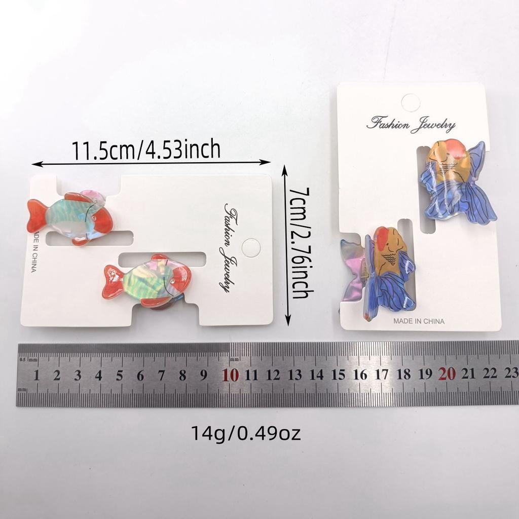 Cartoon Creative Ornamental Fish Shark Goldfish Hairpin Back of the Head Grabbing Clip Shark Clip Hair Accessories for Women