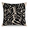Nordic Abstract Linen Pillowcase Simple Black and White Ins Household Goods Sofa Bedside Car Pillow Cushion Cover