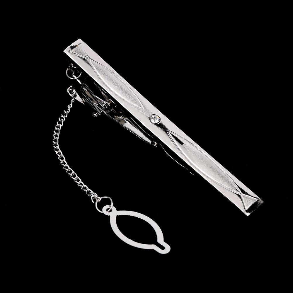 Formal Charm Fashion Simple Silver Multi Style Men Clamp Dress Shirt Pin Clip Clasp Necktie Bar