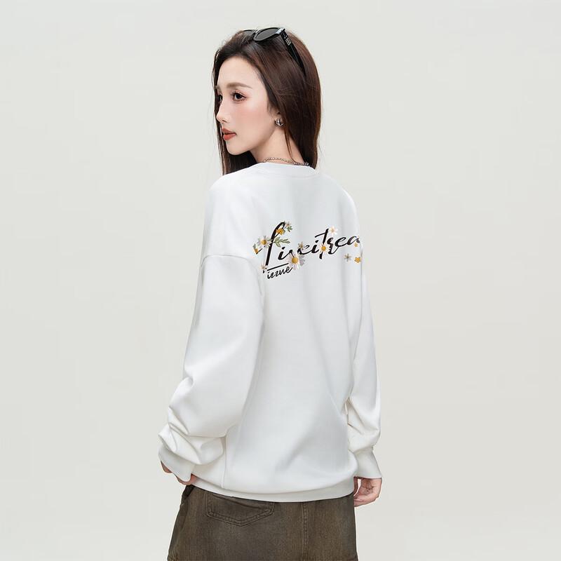 Izzue Women's Loose Fit Crew Neck Sweatshirt