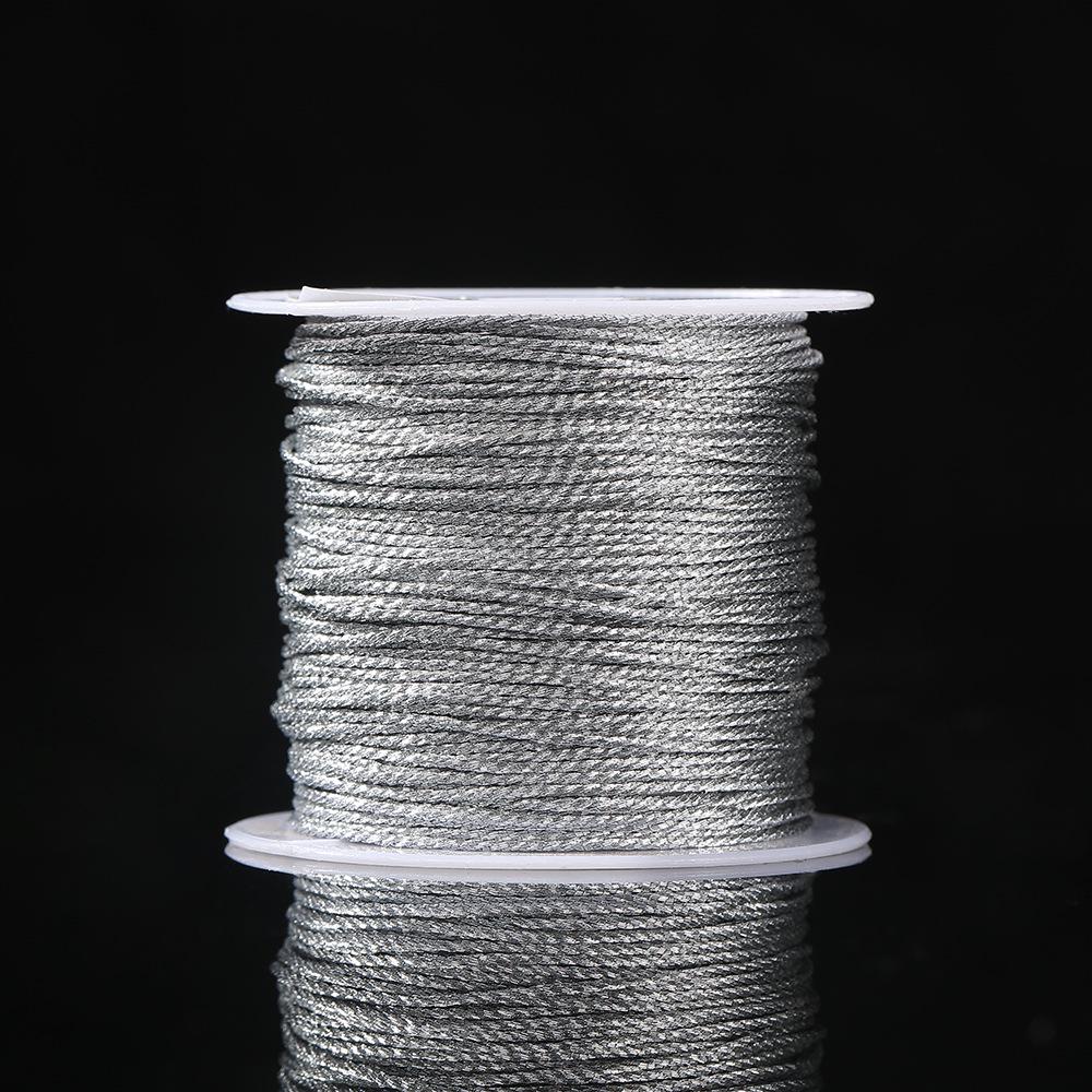 Handmade Gold & Silver Thread for DIY Weaving: Chinese Knot Tassel Bracelet Material, Small Coil Roll