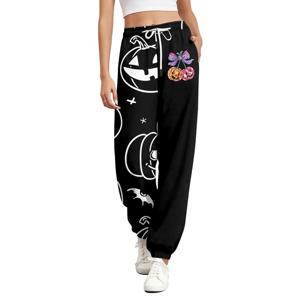 Women's Casual Fashion Sweatpants Halloween Printed Casual Pants