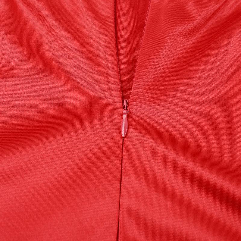 Spring and Summer Sexy Slim Fit Strapless Satin Dress