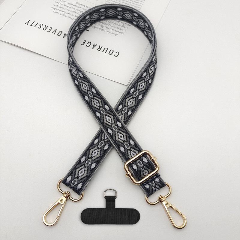 Mobile Phone Lanyards Can Be Wholesale New Ethnic Style Adjustable Neck Lanyards Mobile Phone Bags Straps Fixed Clips Anti-loss