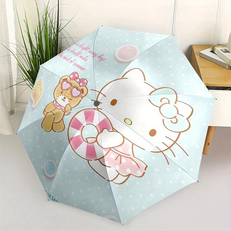 

1pc Hello Kitty Summer Adventure Umbrella with Plastic Handle,Suitable for All Seasons Home Travel Outdoor UmbrellaSanlio613