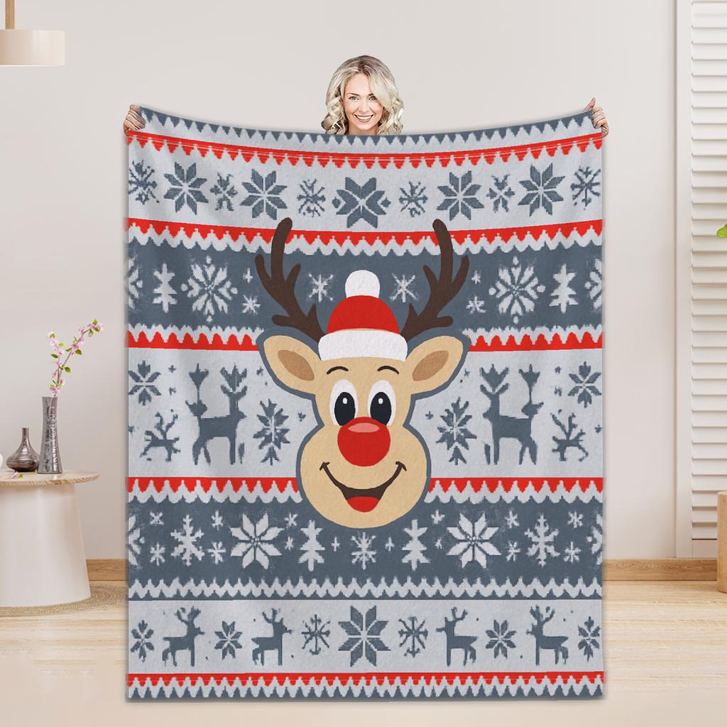 Christmas Flannel Blanket 3D Printed Blanket For Home Camping Nap Leisure Blankets Gifts For Girls Birthday Christmas Party