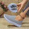 Summer New Europe and The United States Solid Color Casual Shoes A Stirrups Flat Shoes Breathable Lightweight Big Yards Flyknit Shoes
