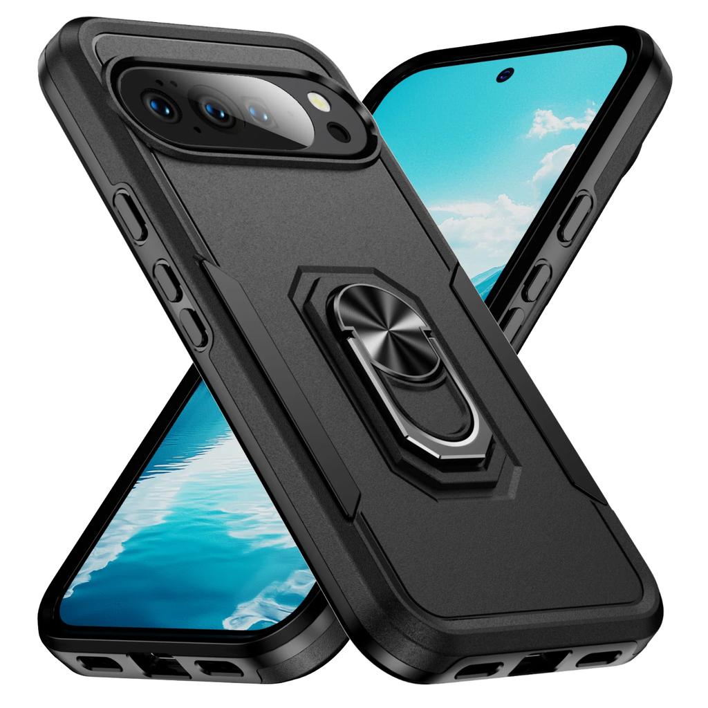 Robuster Auto-Magnetring-Ständer Armor Handyhülle für Google Pixel 10 9 8 7 Pro XL 9A 8A 7A Militärstandard Anti-Drop Schutzhülle
