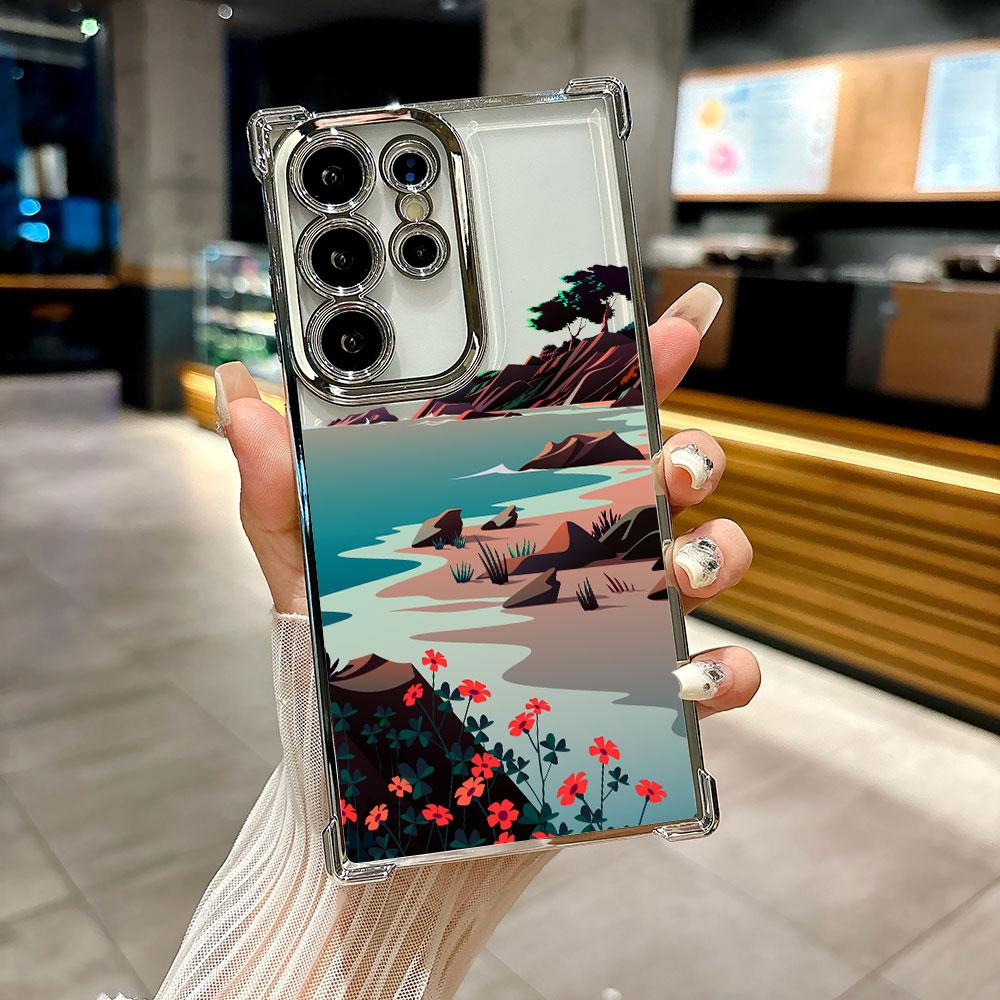 Scenery Painted Lake Forest Coque For Galaxy S26 Ultra Phone Case For Samsung S26 S25 S24 S23 S21 Ultra S20 FE S25 Plus 5G Cover