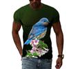 Summer Animal Birds Men Graphic T Shirts Fashion Casual Personality 3D Printed Short Sleeve Tees Hip Hop Round Neck Harajuku Top