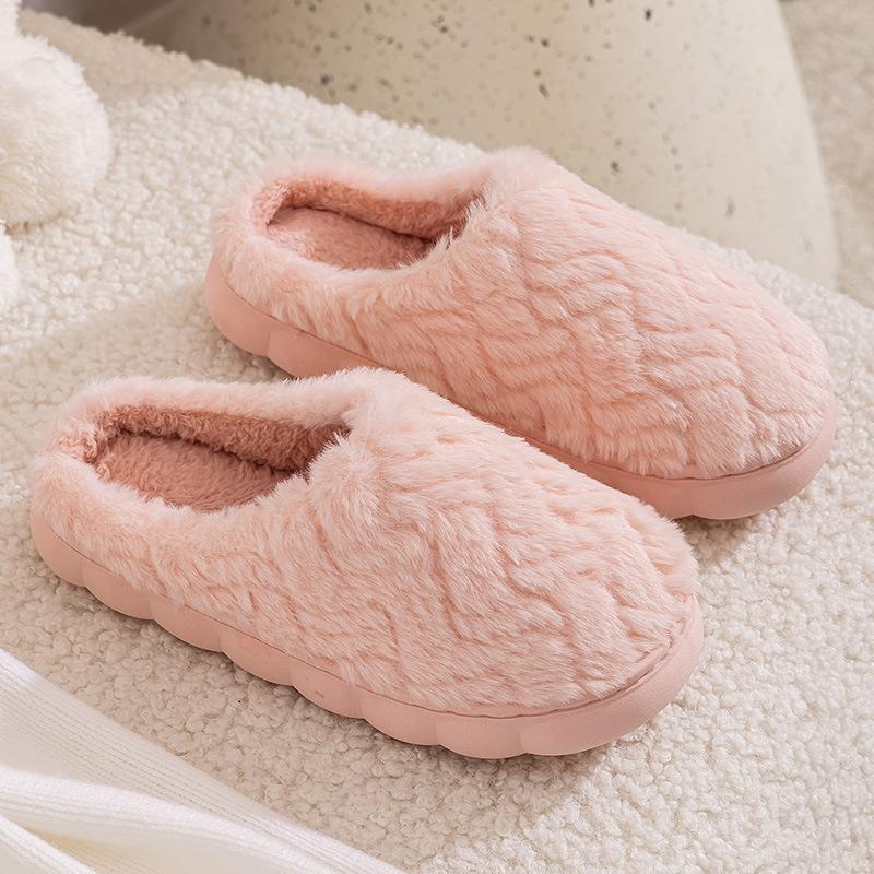 Qidashun winter home cotton slippers, new indoor and outdoor plush couple warm plush cotton mop