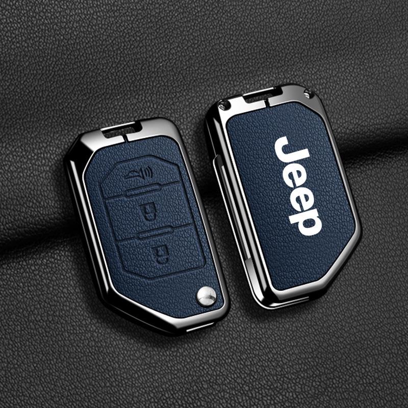 Compatible Jeep Key Case for Compass, Renegade, Cherokee, Grand Commander, Grand Cherokee