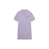 MLB Boston Red Sox Letter Casual Polo Short Sleeve Dress Women dress Purple 3FOPM0233-43LDL
