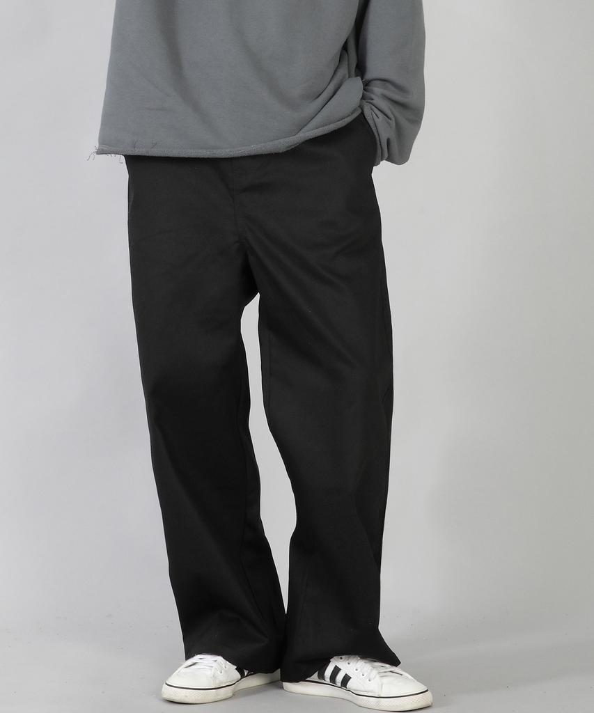 Seinteukeulu Ex Wide Button Pants Ewb-377 Black
