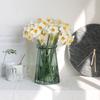 6Pcs/bunch White Artificial Narcissus Flower Bouquet Home Garden Desktop Decoration Floral Party Wedding Bridal Fake Flowers