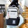Five-Piece Backpack Set Student Schoolbag Women's Color Block Backpack Large Capacity Backpack