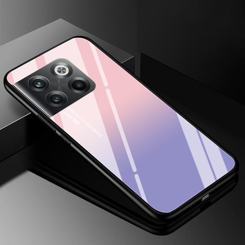 Gehärtetes Glas Handyhülle Für Oneplus 9rt 10T Ace 10 Pro Hülle Oneplus 11 12 12R 10R 9 Pro Luxus Harte Rückseite Stoßfänger Oneplus12