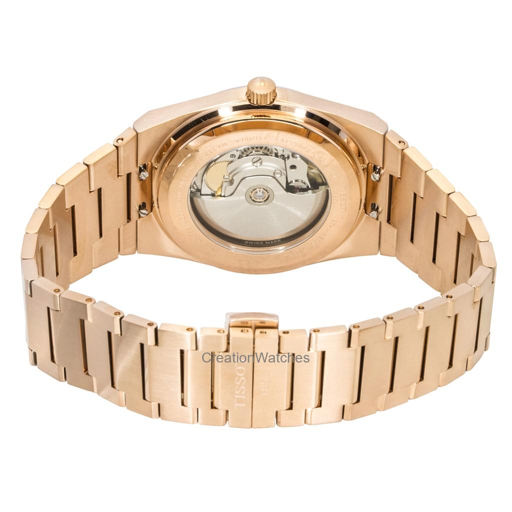 Tissot PRX Rose Gold Stainless Steel Blue Dial Automatic T137.407.33.041.00 100M Men's Watch